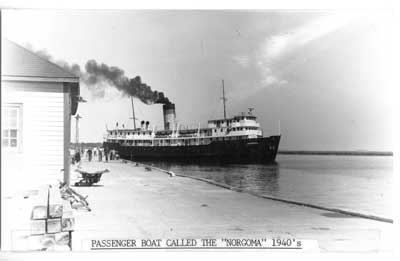 Passenger Boat, the &quot;Norgoma&quot; at Thessalon dock, circa 1940