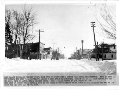 Main Street of Thessalon in Wintertime, circa 1930