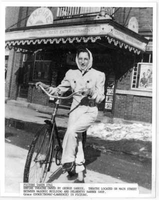 Grace Cooke (Thomas-Lawrence), Main Street, Thessalon, Spring 1941
