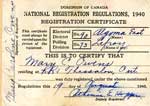 Voter Registration Certificate, Mary C. Owens, 1940