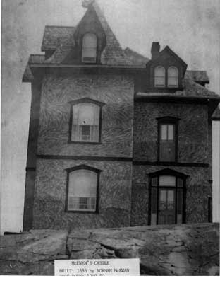 Close up of McEwan's Castle, Thessalon circa 1900
