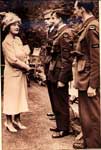 Three members of the R.C.A.F with Queen Elizabeth 1943