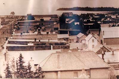 Aerial View of Main Street, Thessalon, circa 1920