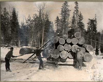 Loading Logs, Thessalon Area, circa 1900