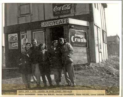 Group of Women at the Savoy Café,Thessalon, 1951