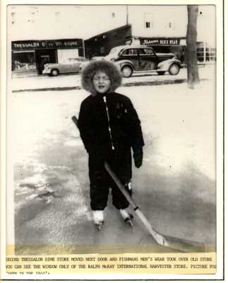 Young Girl Outside of Thessalon Dime Store, Winter, circa 1940