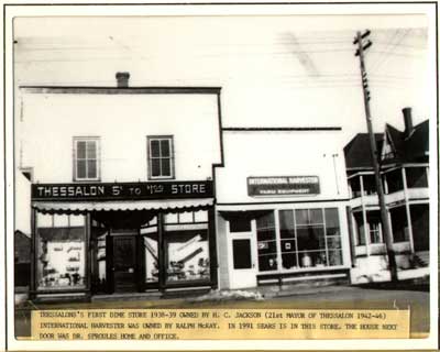 Thessalon Dime and International Harvester Stores, circa 1938
