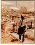 Man Near the Walking Bridge, Thessalon, circa 1930