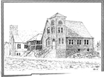 Drawing of the Thessalon Union Public Library