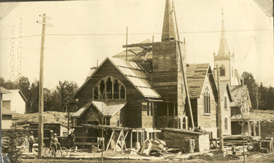 Church of the Redeemer Construction, Main Street, Thessalon, 1912