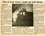 "Part of local history wiped out with Sinton", Sault Star Clipping, 1985