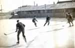 Hockey at the Thessalon Outdoor Arena, circa 1938