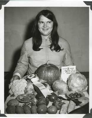 Marlene Mill's Vegetable Display, Bruce Mines,1973