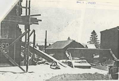 Main Street Fire - Bluebird Restaurant
December 1950 - Stewart's Taxi, Bluebird Restaurant fire