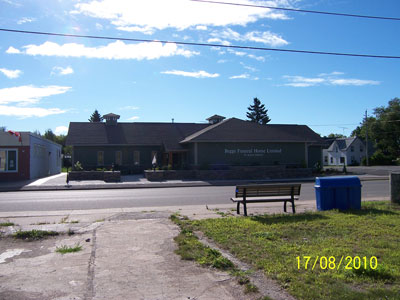 East side of Main Street, corner of Huron, (former site of Queens Hotel)