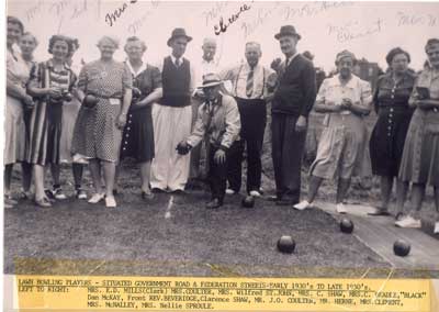 Thessalon Lawn Bowlers, Circa 1940