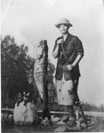 Manipulated Photo of Trout from Basswood Lake, circa 1935