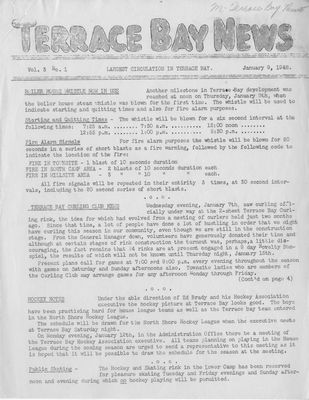 Terrace Bay News, 9 Jan 1948