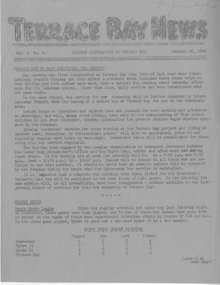 Terrace Bay News, 23 Jan 1948