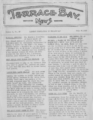 Terrace Bay News, 20 Jul 1950