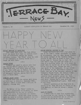 Terrace Bay News, 28 Dec 1950