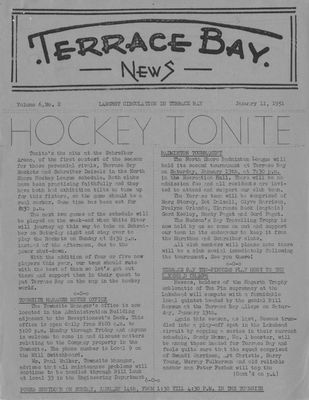 Terrace Bay News, 11 Jan 1951