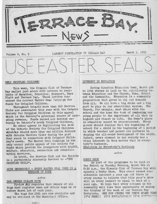 Terrace Bay News, 1 Mar 1951