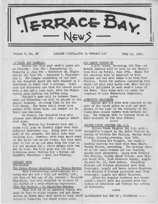 Terrace Bay News, 12 Jul 1951