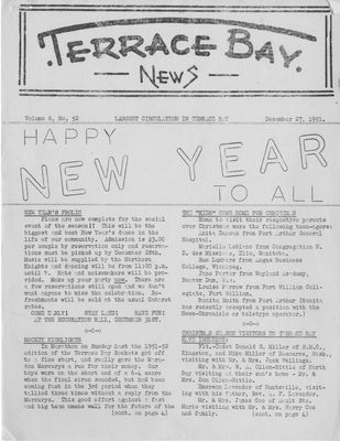 Terrace Bay News, 27 Dec 1951