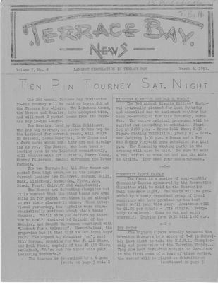 Terrace Bay News, 6 Mar 1952