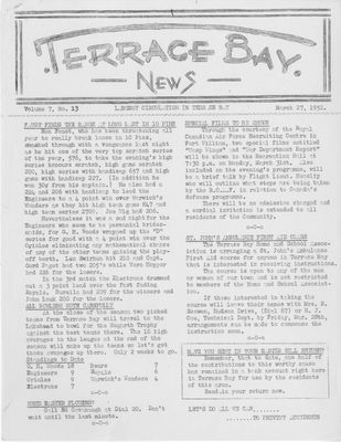 Terrace Bay News, 27 Mar 1952