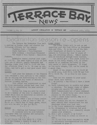 Terrace Bay News, 18 Sep 1952