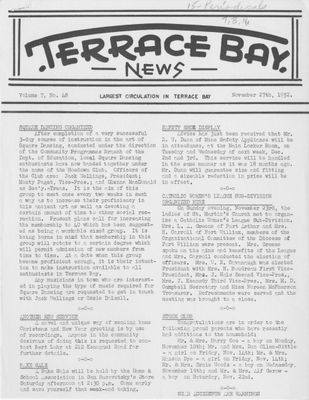 Terrace Bay News, 27 Nov 1952