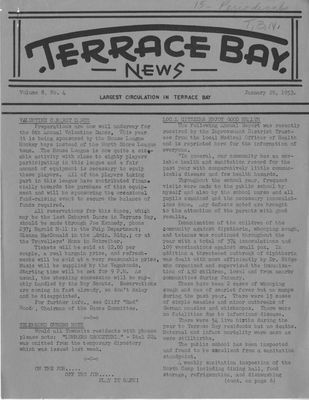 Terrace Bay News, 29 Jan 1953