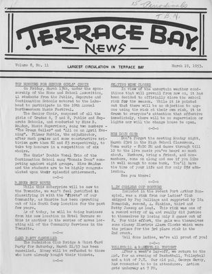 Terrace Bay News, 19 Mar 1953