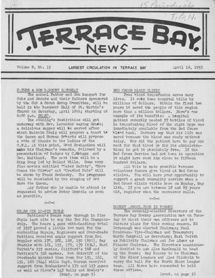 Terrace Bay News, 16 Apr 1953