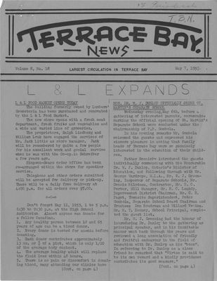 Terrace Bay News, 7 May 1953