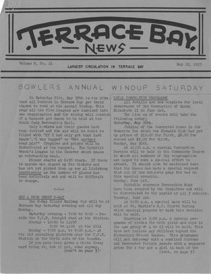 Terrace Bay News, 28 May 1953