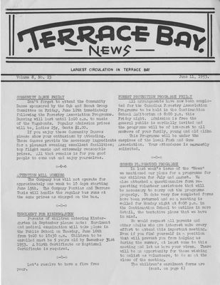 Terrace Bay News, 11 Jun 1953