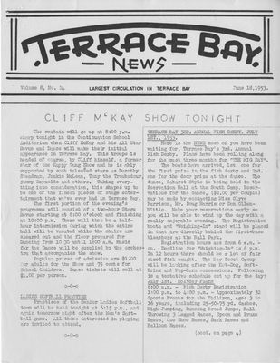 Terrace Bay News, 18 Jun 1953