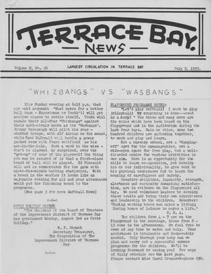 Terrace Bay News, 9 Jul 1953