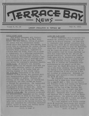 Terrace Bay News, 30 Jul 1953