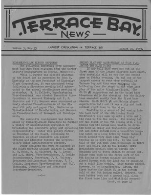 Terrace Bay News, 20 Aug 1953