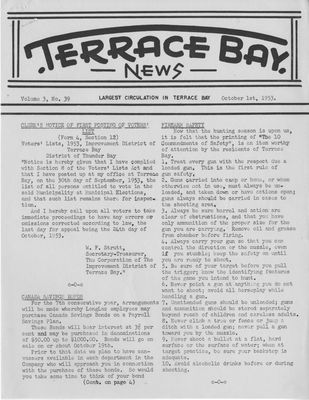 Terrace Bay News, 1 Oct 1953