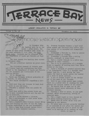 Terrace Bay News, 19 Nov 1953