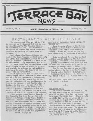 Terrace Bay News, 25 Feb 1954