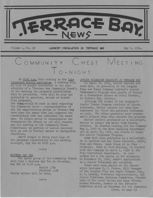 Terrace Bay News, 6 May 1954