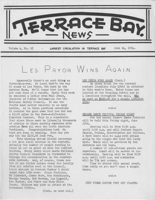 Terrace Bay News, 24 Jun 1954