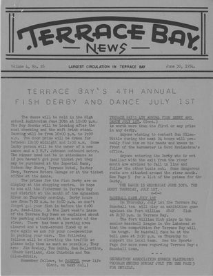 Terrace Bay News, 30 Jun 1954