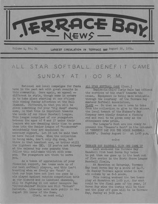 Terrace Bay News, 26 Aug 1954